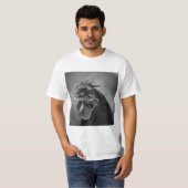 T-shirt Coq noir et blanc (Devant entier)