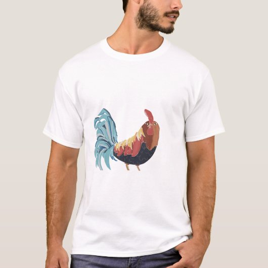 T-shirt coq peint (Devant)