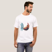 T-shirt coq peint (Devant entier)