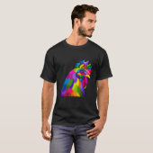 T-shirt Coq Poule Multicolore (Devant entier)