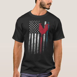 T-shirt Coq Poule Poussin 4 Juillet Drapeau Américain Ame