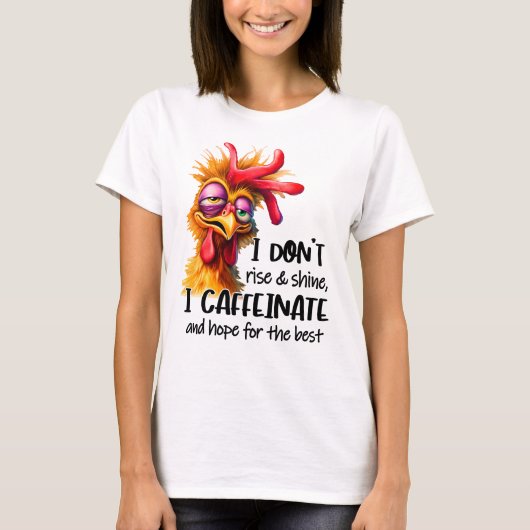 T-shirt Coq Ruppé Avec Expression Comique (Devant)