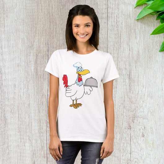 T-shirt Coq servant de la nourriture