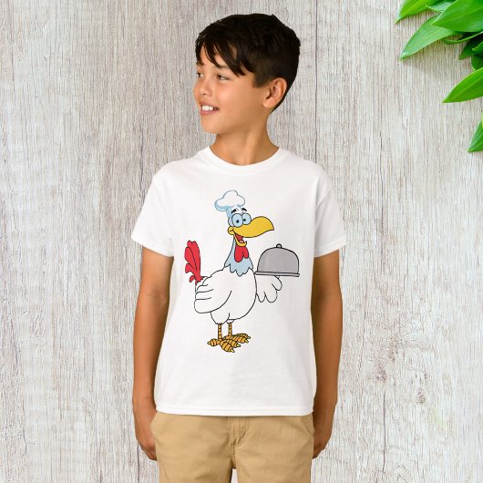 T-shirt Coq servant de la nourriture