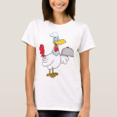 T-shirt Coq servant de la nourriture (Devant)