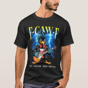 T-shirt Coq Tour Punkrock Crazy Chicken Bootleg Concer