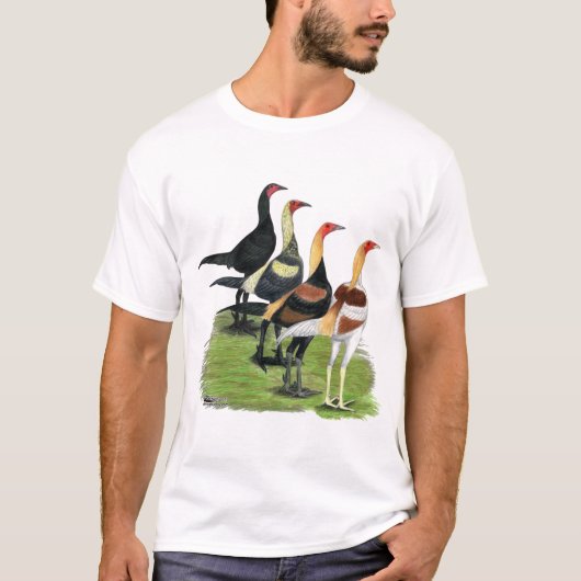 T-shirt Coqs de Combat Moderne (Devant)