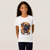 T-shirt coquelicot en caricature (Devant entier)