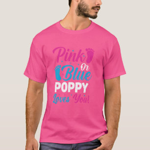 T-shirt Coquelicot Rose Ou Bleu T'aime Révélation de Genre