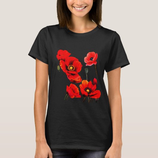 T-Shirt Coquelicot Rouge (Devant)