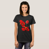 T-Shirt Coquelicot Rouge (Devant entier)