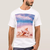 T-shirt Coques de plage de Paradise Sea (Devant)