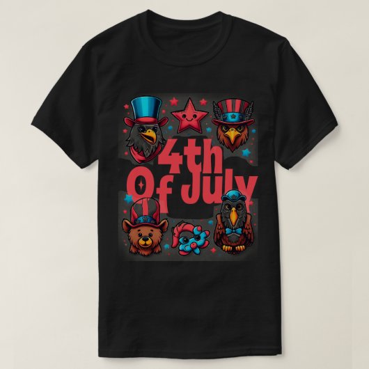 T-shirt Coquette 4 juillet American Flag USA Retro 4th o (Design devant)