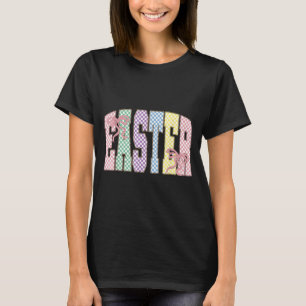 T-shirt Coquette à carreaux jour de Pâques printemps Pâque