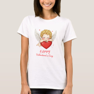 T-shirt Coquette angel cherub coeur Heureuse Sainte-Valent