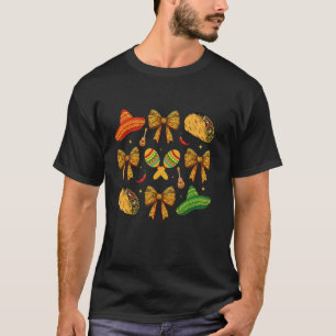 T-shirt Coquette Arc Cinco De Mayo Fête Chapeau De Paille 