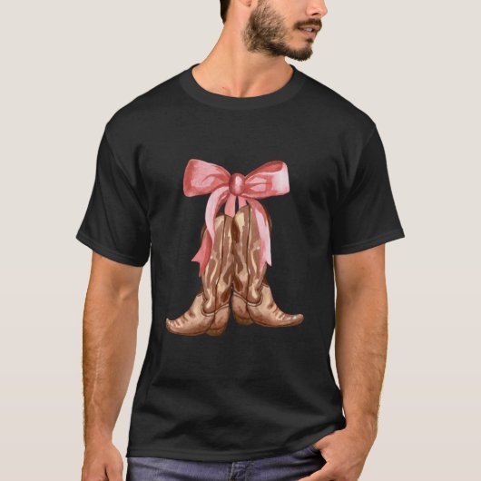 T-shirt Coquette Botte rose Boot Boots mignonne Graphisme  (Devant)