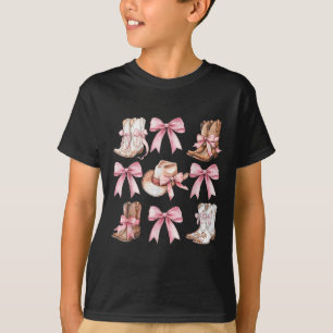 T-shirt Coquette Bottes De Femme Avec Vaches Roses Esthéti