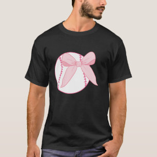 T-shirt Coquette Bow Baseball Filles Femmes Mama Maman Pin