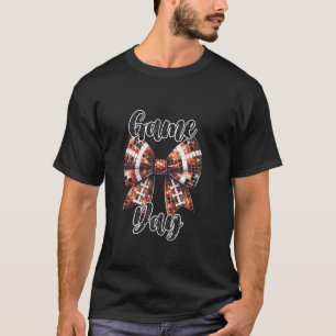 T-shirt Coquette Bow Disco Drôle de football Jour Touchdo