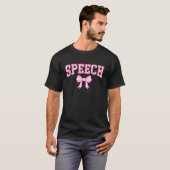 T-shirt Coquette Bow Discours Langue Pathologiste SLP Aest (Devant entier)