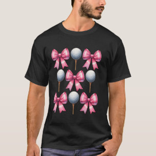 T-shirt Coquette Bow Golf Ball Fête des mères Golf Pink Ri