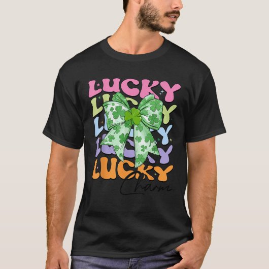 T-shirt Coquette Bow Jour de la Saint Patrick Lucky Charm (Devant)