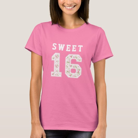 T-shirt Coquette Bow rose Sweet 16 Université (Devant)