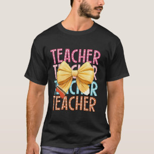 T-shirt Coquette Bows La Vie D'Enseignant Retour À L'École