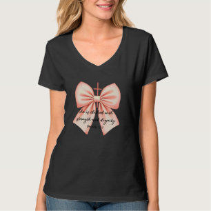 T-shirt Coquette Christian Mom Mama Strength and Dignity M