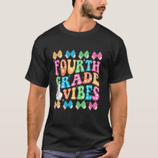 T-shirt Coquette Crayon Bow 4e Année Retro Retour À Sch