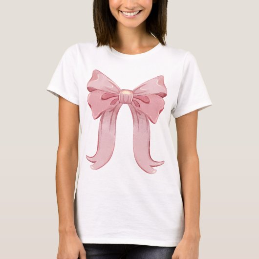 T-Shirt Coquette Girly - Pastel Rose Aesthétique (Devant)