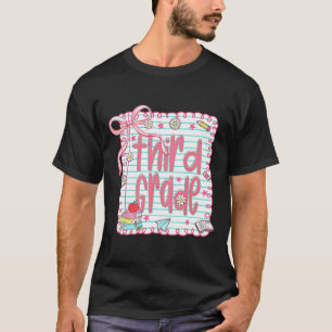 T-shirt Coquette Girly Rose Ruban Enseignante Troisième Cl