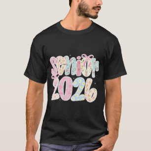 T-shirt Coquette Lace Floral Pastel Senior 2026 Senior 26