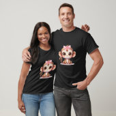 T-shirt Coquette Monkey Lover Bow Simple Rose mignonne Gir (Unisexe)