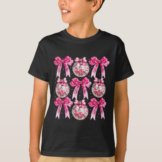T-shirt Coquette New Year 2026, Retro New Years, Disco Bal (Devant)