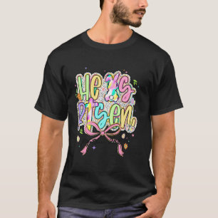 T-shirt Coquette Nœud Il Est Ressuscité Jésus Pâques Chrét