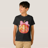 T-shirt Coquette Pumpkin Bow Disco Ball Cute Girly Hallowe (Devant entier)