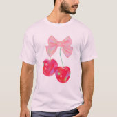 T-shirt Coquette Rose Bow Cherry (Devant)