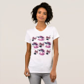 T-shirt Coquette rose et noire Halloween (Devant entier)