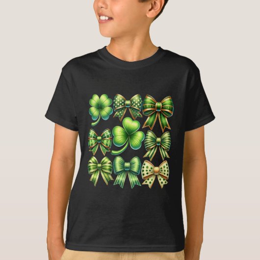 T-shirt Coquette Saint-Patrick Arc Trèfle Saint-Patrick (Devant)