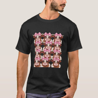 T-shirt Coquette Vache de Highland Vaches Cancer du Ruban