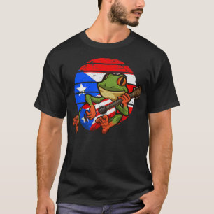 T-shirt Coqui Frog Playing GuitarPuerto Rico Animal152