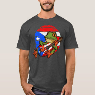 T-shirt Coqui Frog Playing GuitarPuerto Rico Animal153