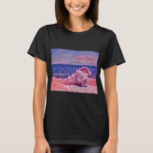 T-shirt Coquillage rose près de peinture d'aquarelle de me
