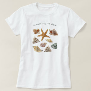 T-shirt Coquillages de mer côtiers esthétique
