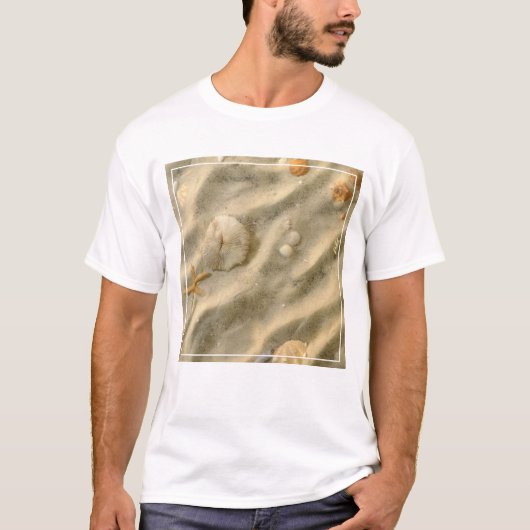 T-shirt Coquillages en sable (Devant)