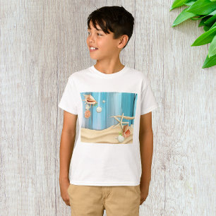T-shirt Coquillages Sur Sable