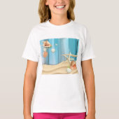 T-shirt Coquillages Sur Sable (Devant)