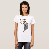T-shirt Coquille de conque et papillons 2 (Devant entier)